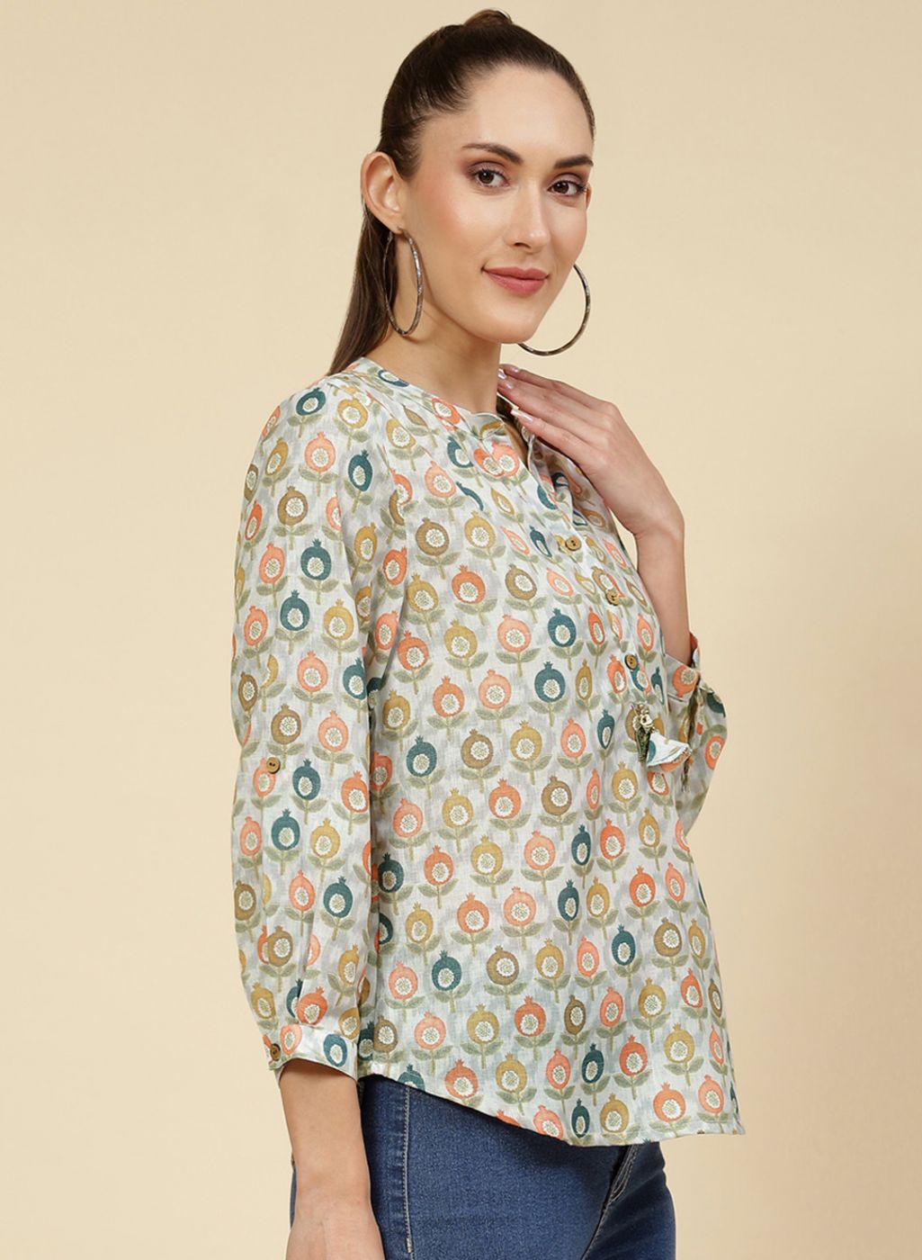 Women Multicolor Printed Top