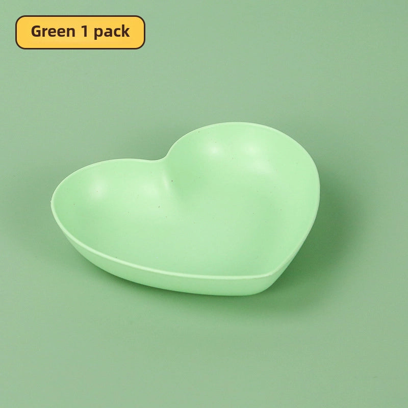 Source Creative Thickened Plastic Peach Heart-shaped Bone-spitting Plate Dist Plate Fruit Plate Nut Snack Plate