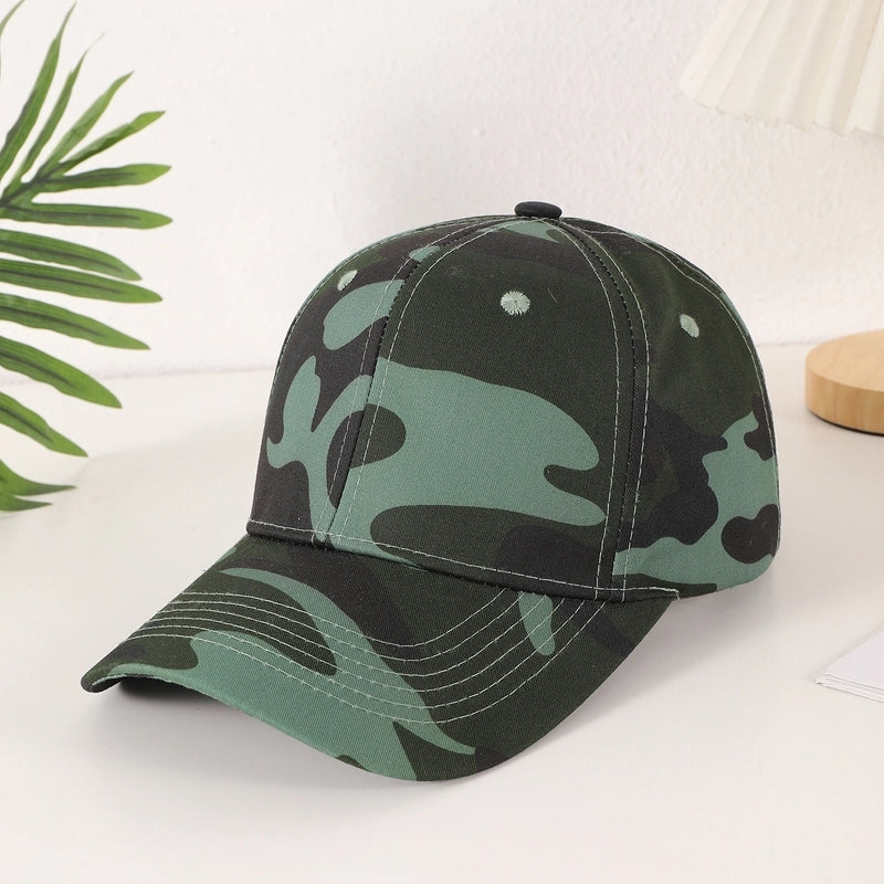 Unisex Casual Classic Style Camouflage Printing Curved Eaves Baseball Cap