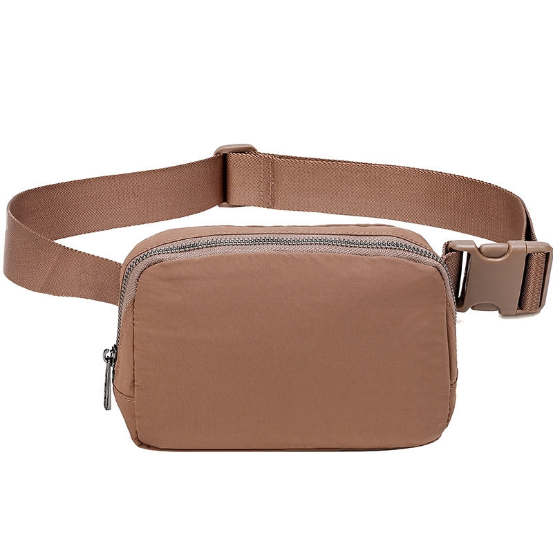 Unisex Basic Classic Style Solid Color Nylon Waist Bags