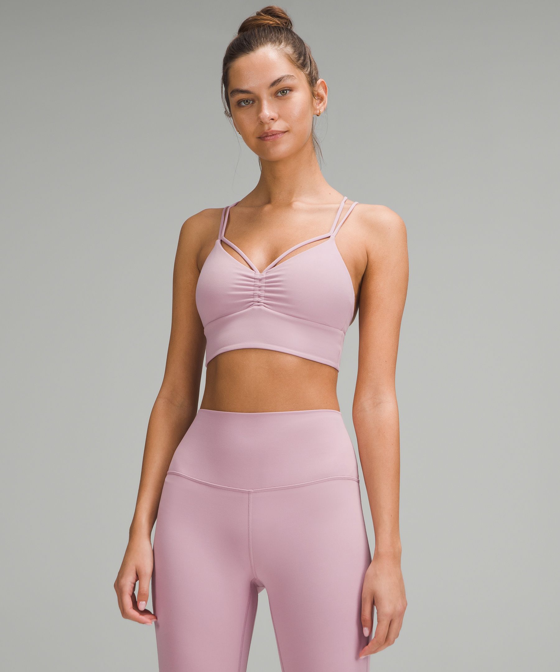 Nulu Strappy V-Neck Yoga Bra Light Support, A/B Cup