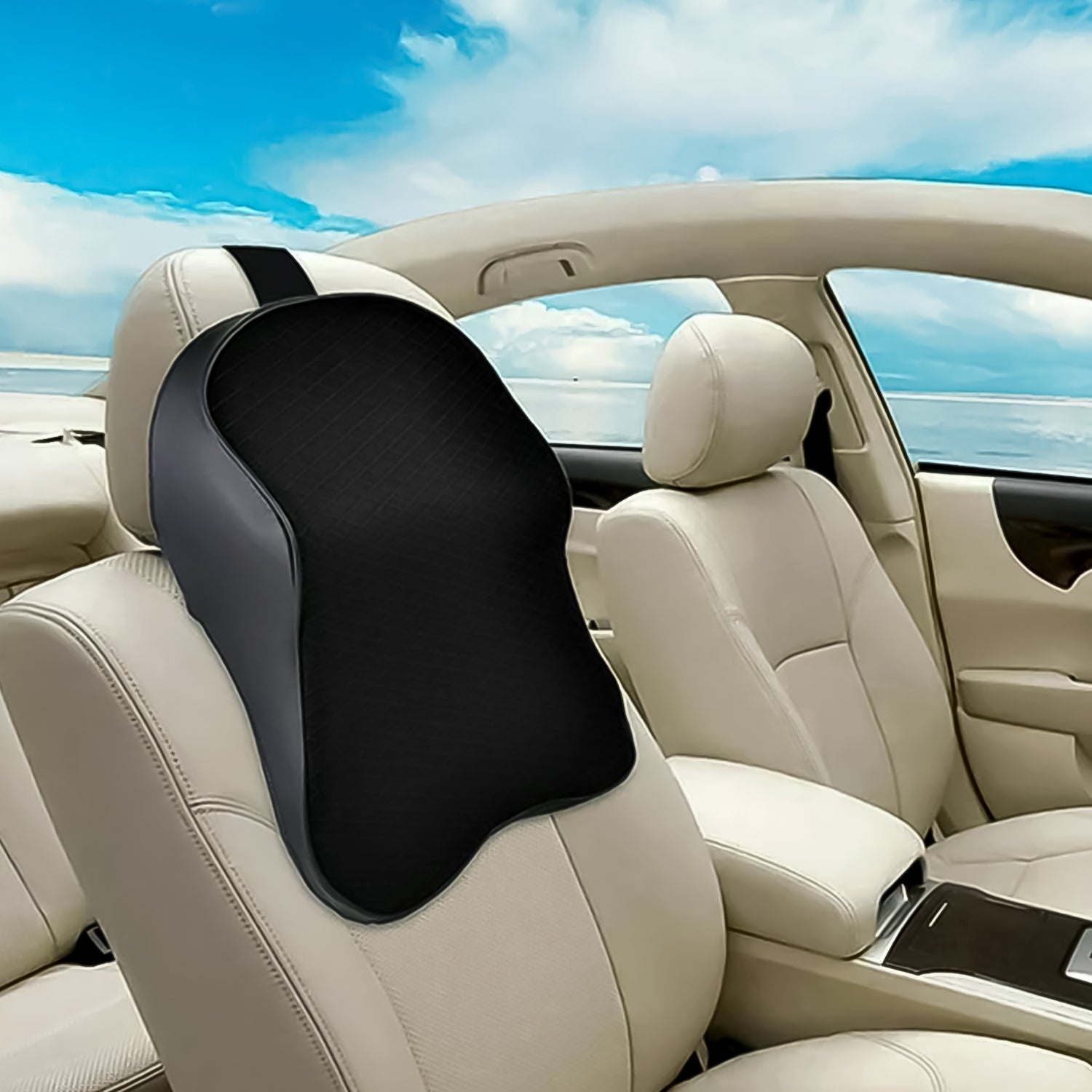 Car Neck Pillow Car Neck Headrest Pillow Memory Foam Car Accessories Cushion Car Seat Head Support Neck Protector Car Seat Neck Pillow. for Driving (1 Pc)