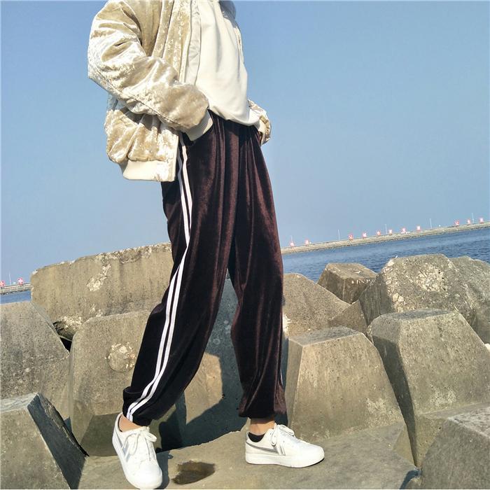 Velvet Side Striped Trousers