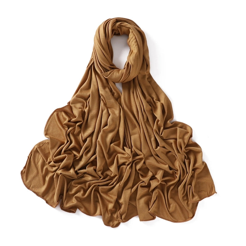 56 Color Optional Jersey Solid Color Mercerized Cotton Scarf Modal Long Scarf Jersey Cover Head Turban