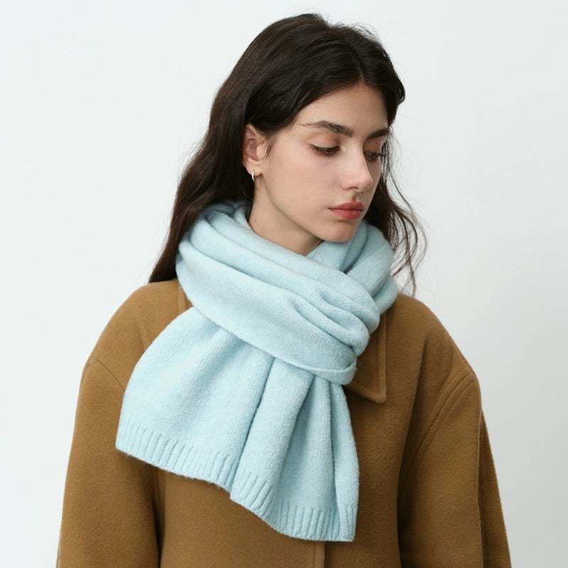 Women's Elegant Business Basic Solid Color Artificial Wool Scarf