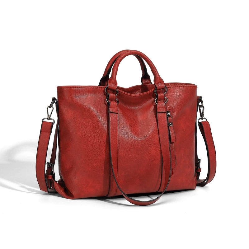 Women's Large All Seasons Pu Leather Business Handbag