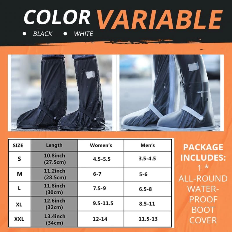 ⏰Promotion 49% OFF - Suitable for wide feet - ❤️All-Round Long Waterproof Boot Cover