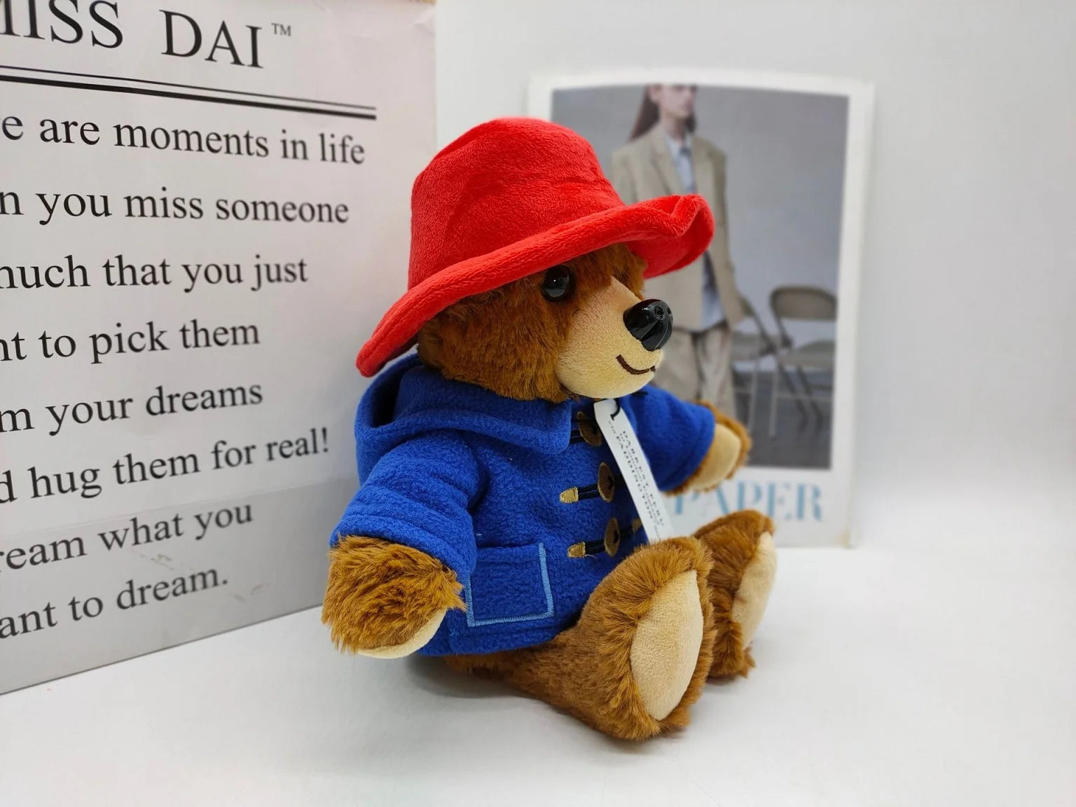Britain Paddington Bear plush dolls Kawaii Small Bear Stuffed Dolls High Quality Children Christmas Birthday Gifts 30cm