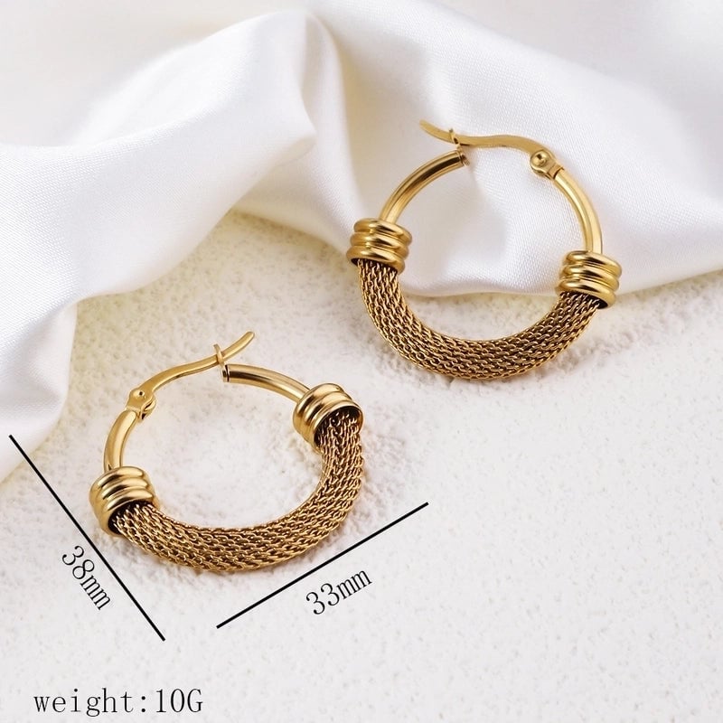 12 Pieces Minimalist Commute Geometric Heart Shape Plating Titanium Steel Drop Earrings Earrings Ear Studs