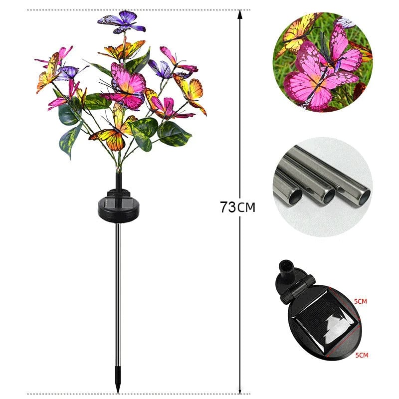 🙌LAST DAY 49% Off😍Solar Outdoor Butterfly Lights🦋💐