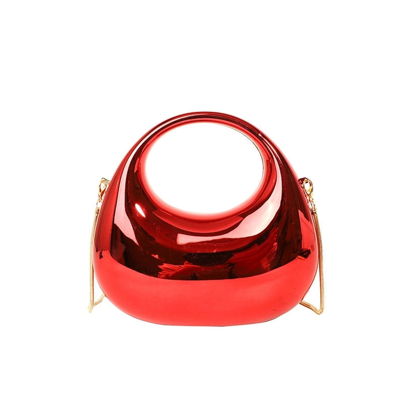 Women's Medium PVC Gradient Color Solid Color Elegant Vintage Style Dumpling Shape Lock Clasp Evening Bag