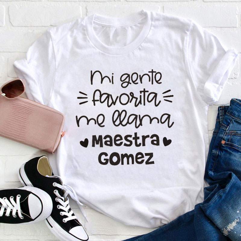 Personalized Bilingual Teacher T-Shirt