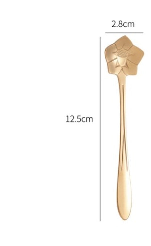 Casual Flower Stainless Steel Spoon
