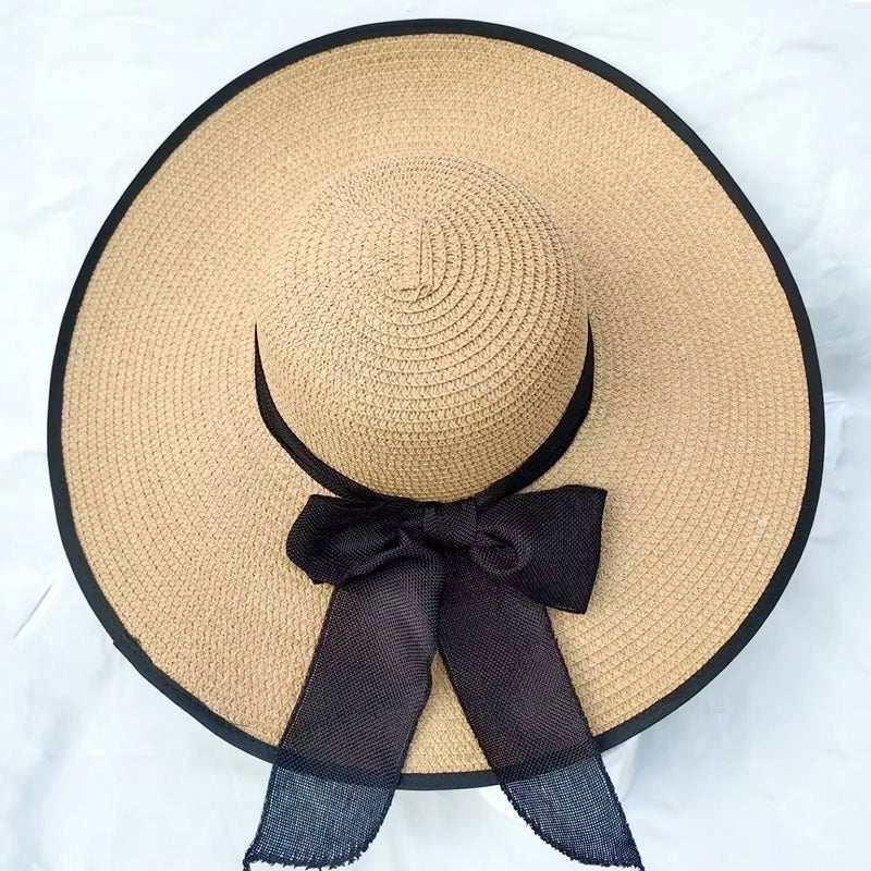 Women's Lady Vacation Bow Knot Big Eaves Sun Hat