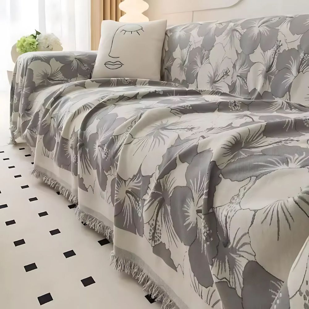Hibiscus Garden Couch Cover