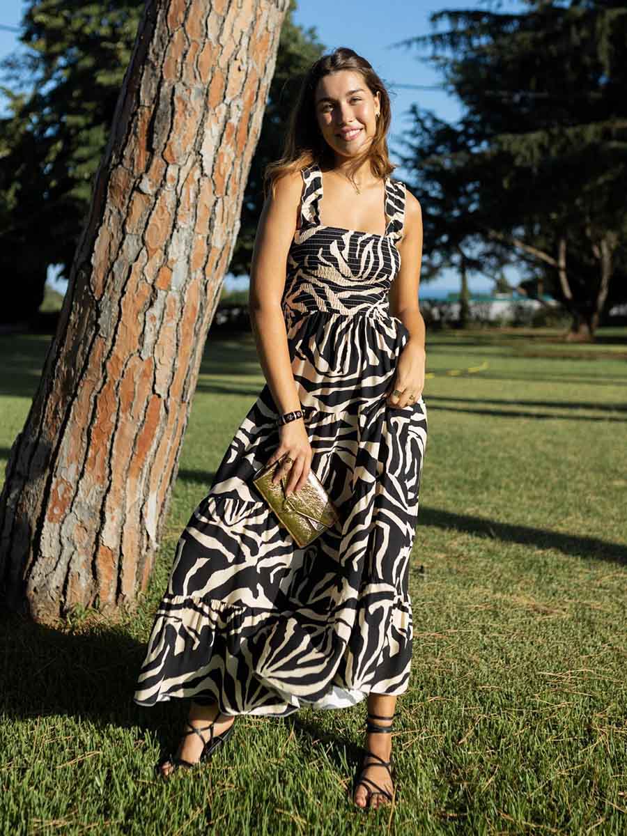Printed Halter Beach Resort Dress(3 Colors)
