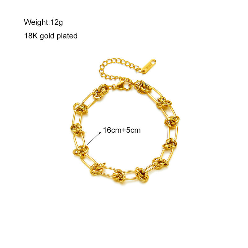 Unisex Chain Titanium Steel Electroplating Jewelry Sets