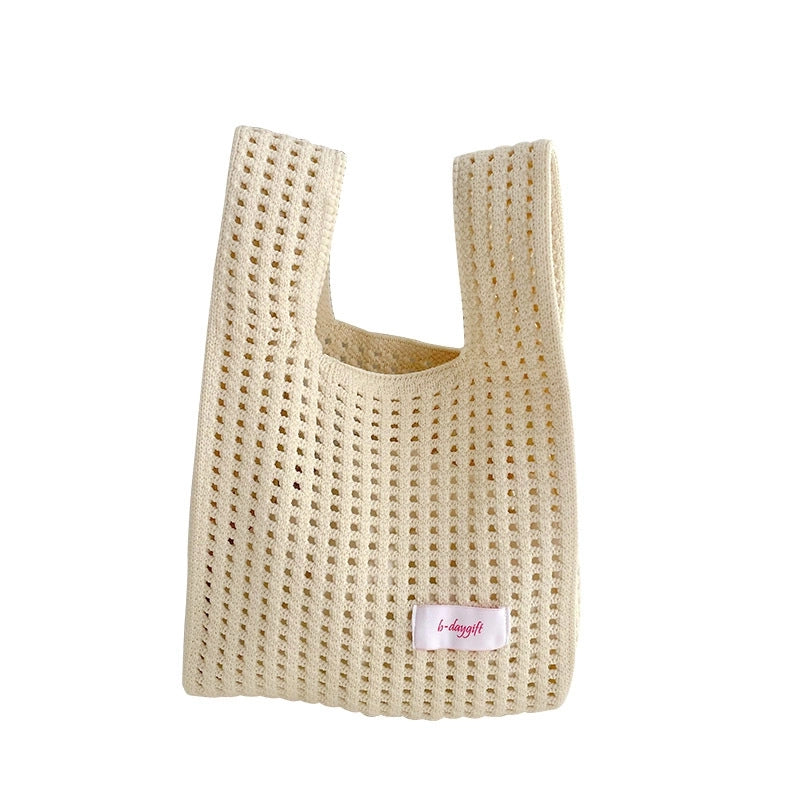 Women's Medium Polyester Solid Color Basic Classic Style Square Open Tote Bag