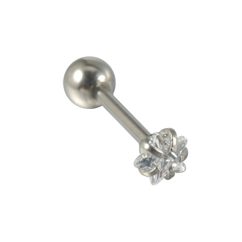 1 Piece Ear Cartilage Rings & Studs Casual Elegant Vacation Star 304 Stainless Steel Inlay Zircon 18K Gold Plated Lip Rings Ear Cartilage Rings & Studs