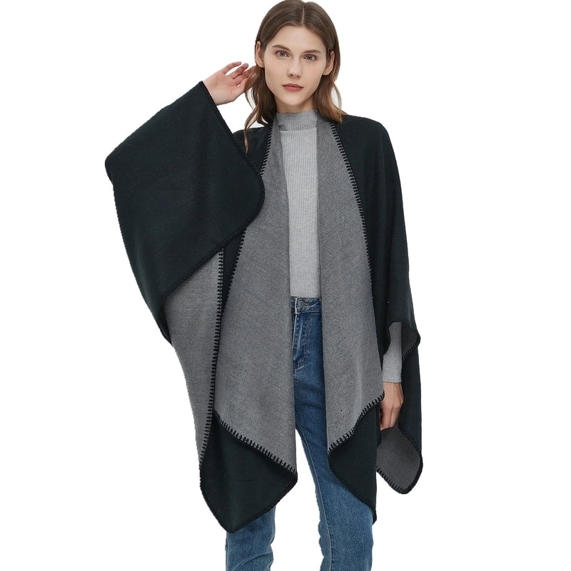 Women's Streetwear Solid Color Imitation Cashmere Shawl