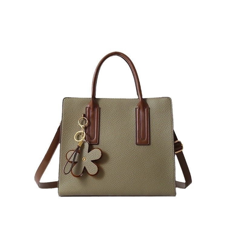 Women's Medium Pu Leather Solid Color Elegant Classic Style Zipper Crossbody Bag