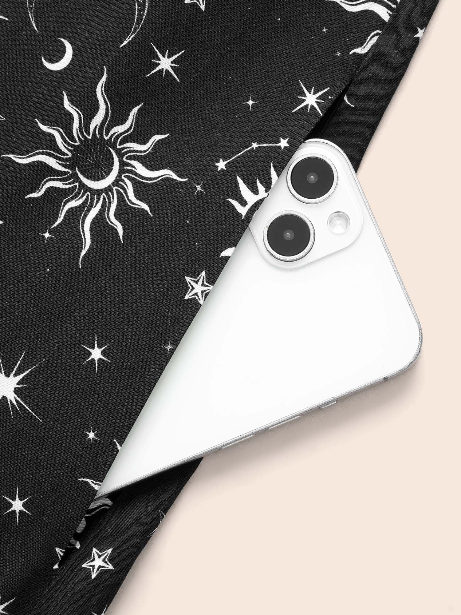 Moon & Star Print Patchwork Dress