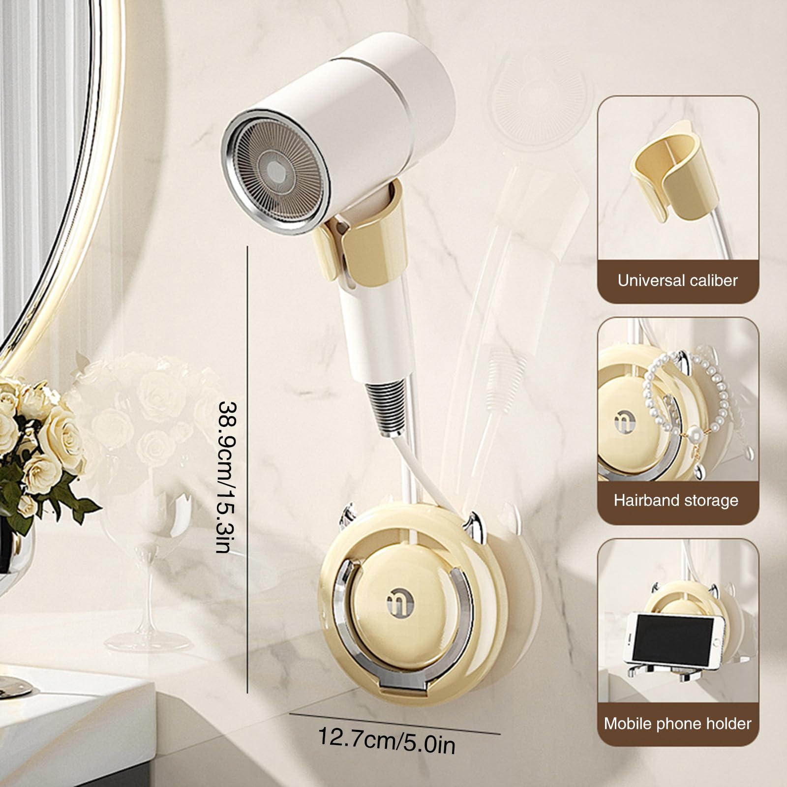 Hair dryer holder