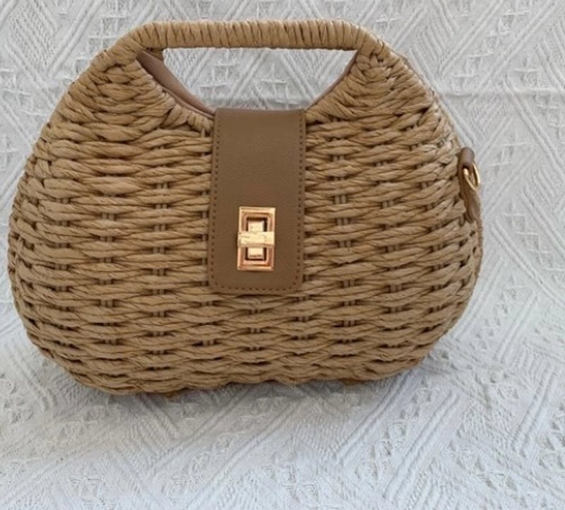 Women's Medium All Seasons Paper String Classic Style Handbag