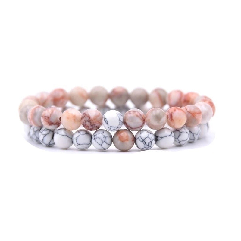 Fashion Letter Natural Stone No Inlaid In Bulk