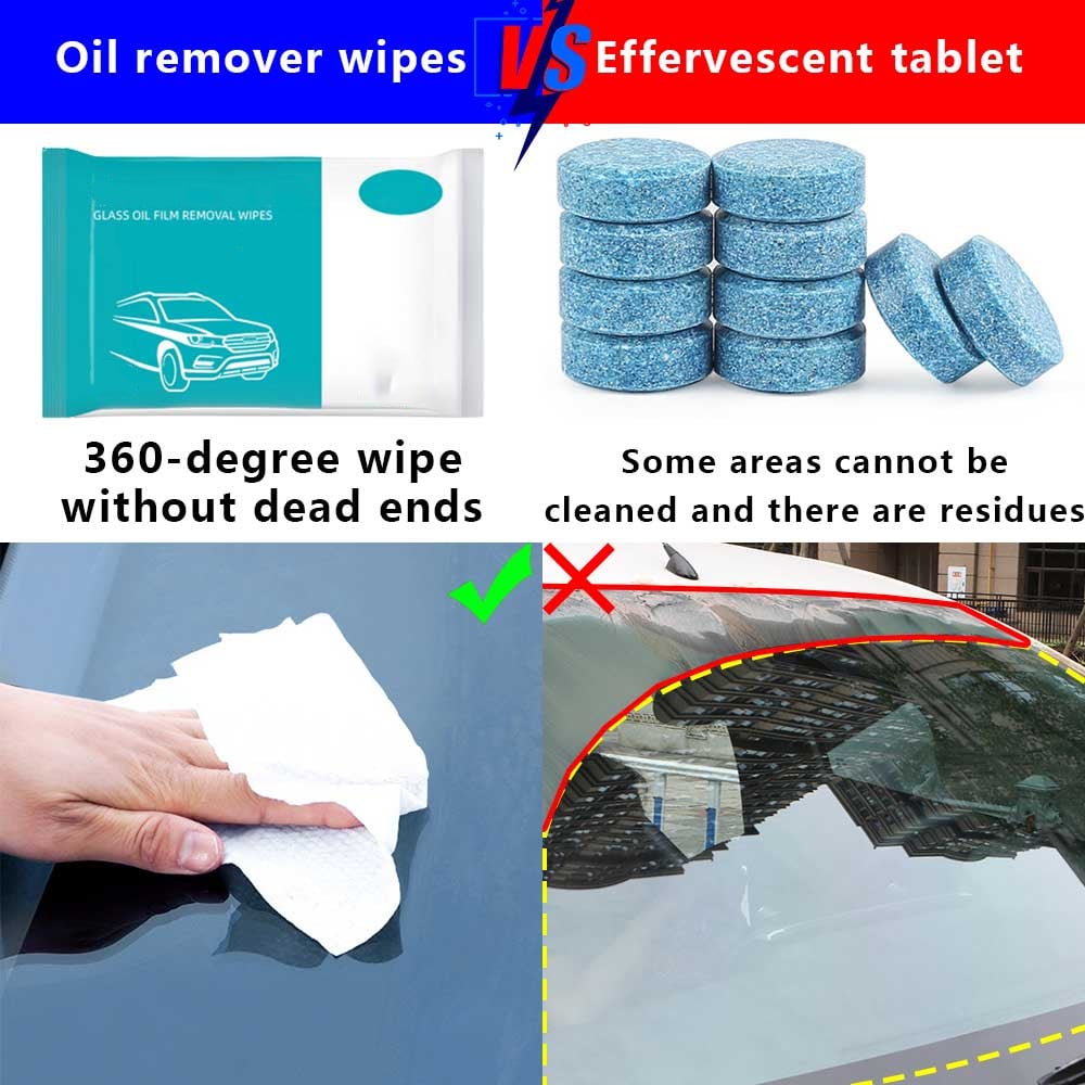 Car Glass Oil Film Removal Wipes(BUY 5 GET 3 FREE & FREE SHIPPING NOW)