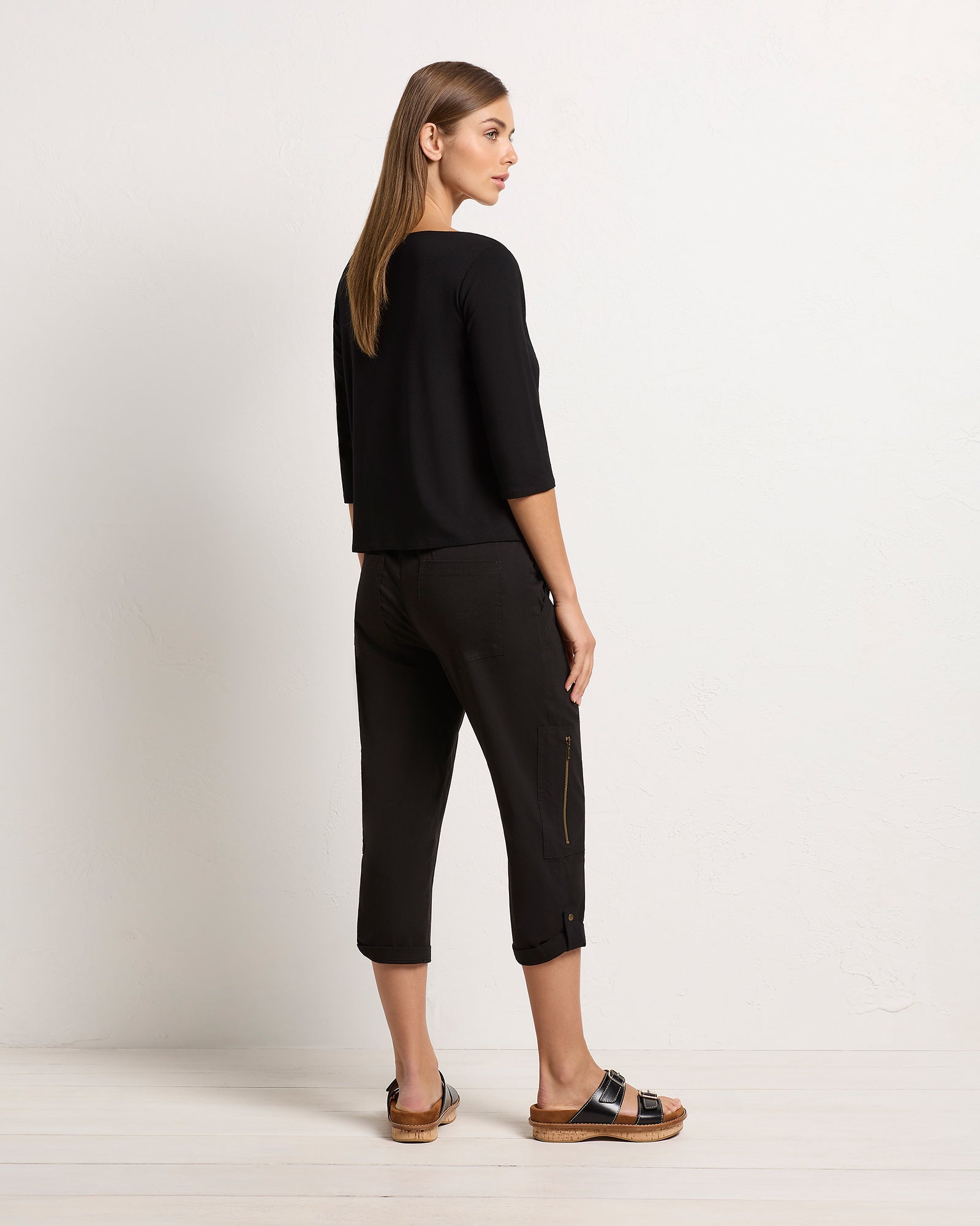 Mela Purdie Cropped Zip Cargo Microprene