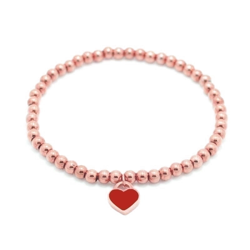 2 Pieces Basic Modern Style Heart Shape Stainless Steel Plating 18k Gold Plated Bracelets