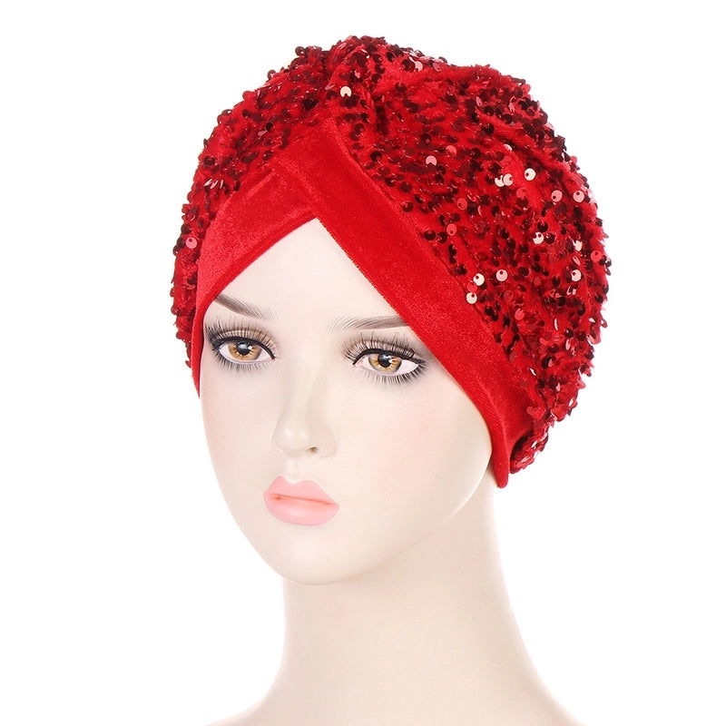 New Multi-color Flannel Front And Back Needle Cap Muslim Fashion Embroidered Turban Cap Spot