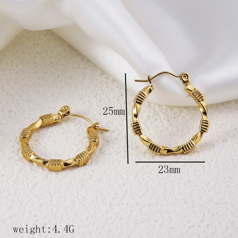 12 Pieces Minimalist Commute Geometric Heart Shape Plating Titanium Steel Drop Earrings Earrings Ear Studs