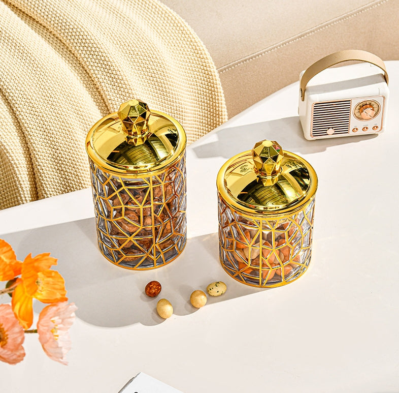 GOLDEN LID SET OF 3 SEALED JAR