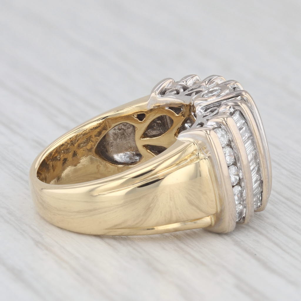 1.34ctw Baguette Diamond Ring 18k Yellow Gold Size 5.25-5.5