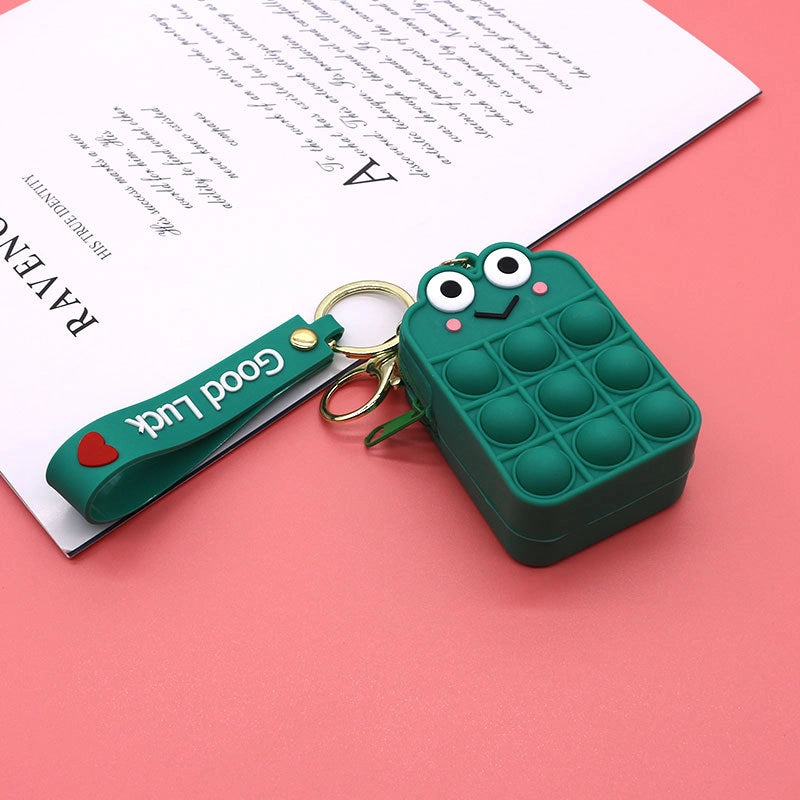 Unisex Fruit Silica Gel Zipper Coin Purses