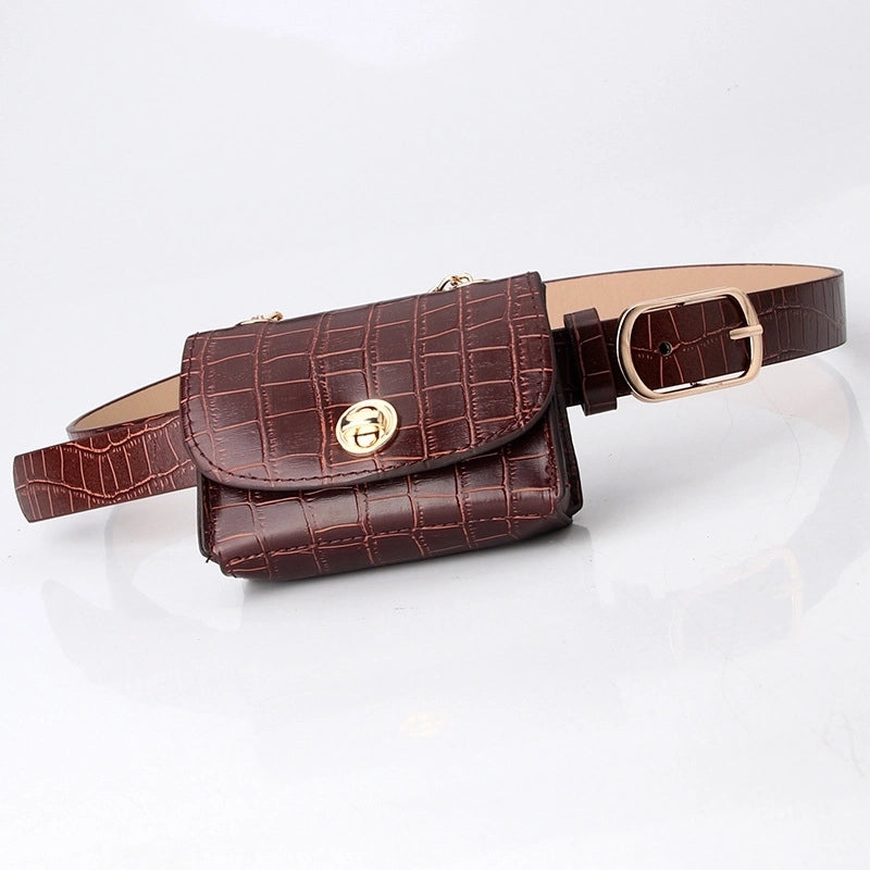 Fashion Leopard Belt Bag Mini Chain Bag All-match Clothing Belt
