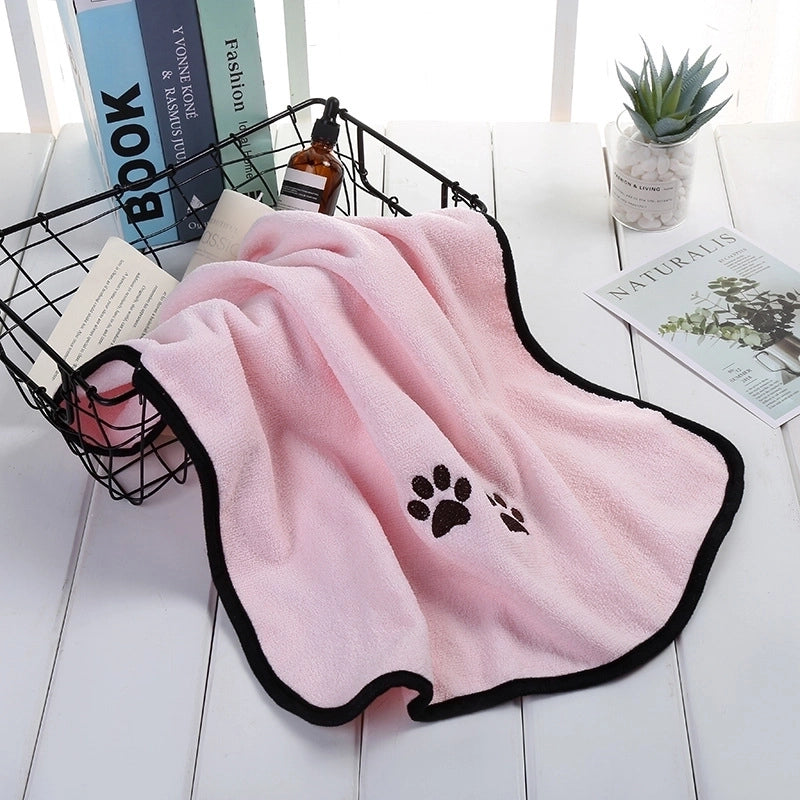 Pet Towel Water-absorbing Quick-drying Bath Towel Dog Cat Bathrobe