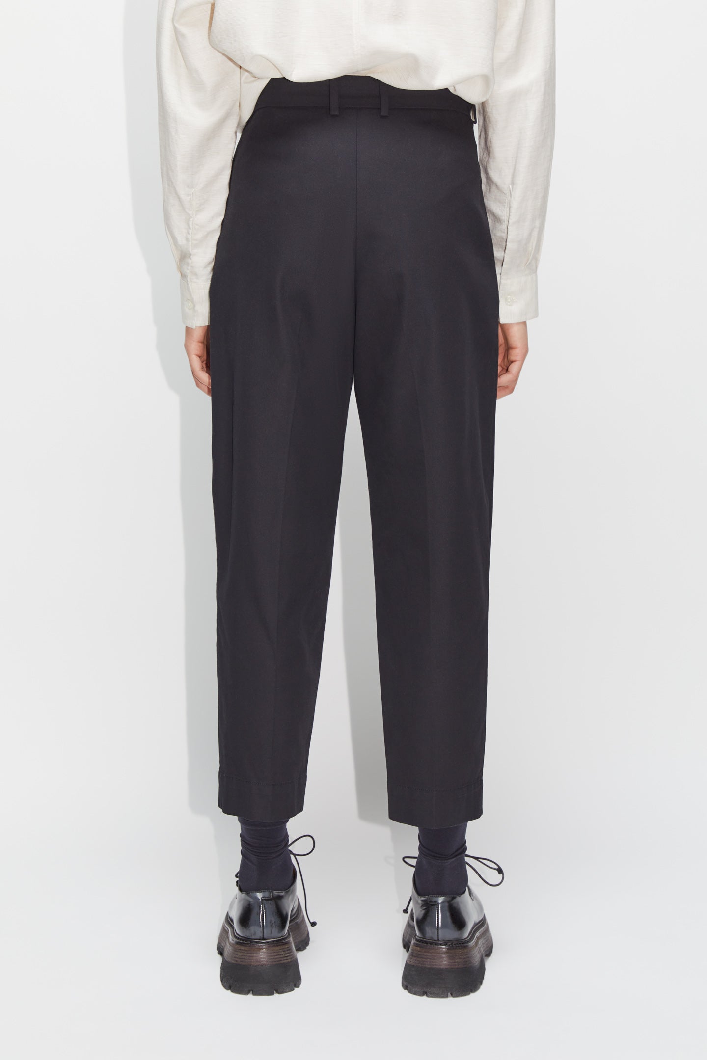 Cropped High Waist Trousers