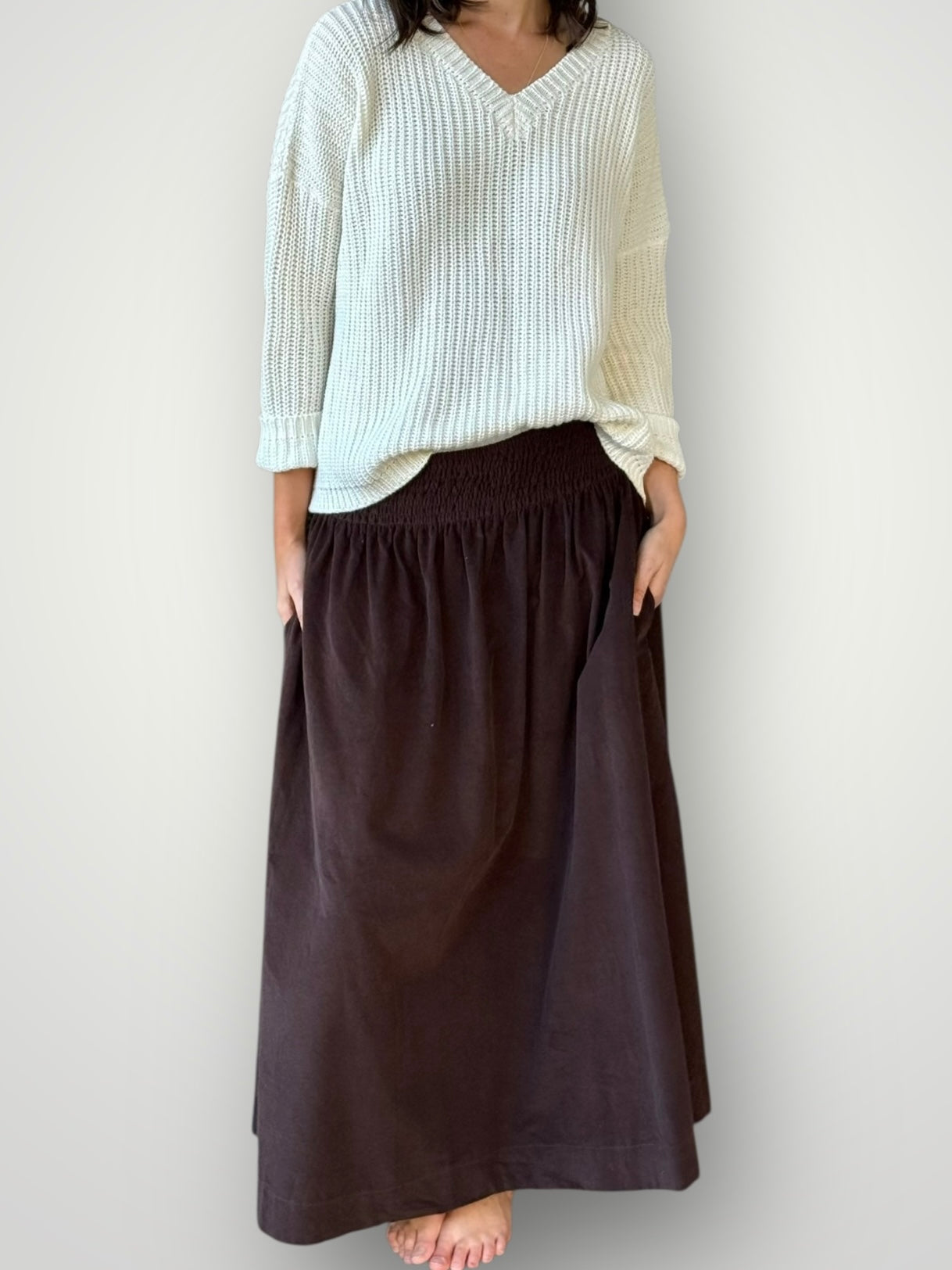 megan shirt - almond linen
