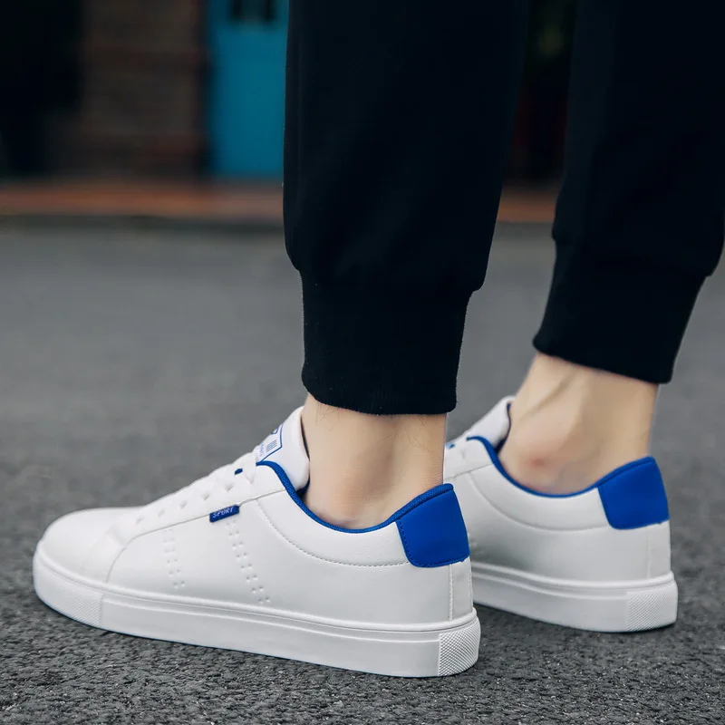 mules Summer White Shoes Lace Up Men Sneakers Brearhable Casual Vulcanized Shoes Men's Classic PU Leather Male Sneaker Shoes 2024