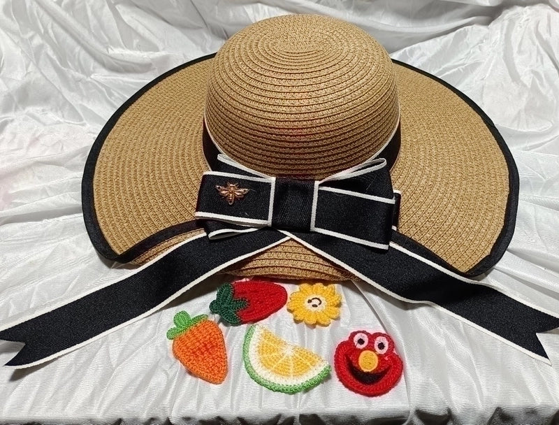 Women's Minimalist Commute Color Block Flat Eaves Sun Hat