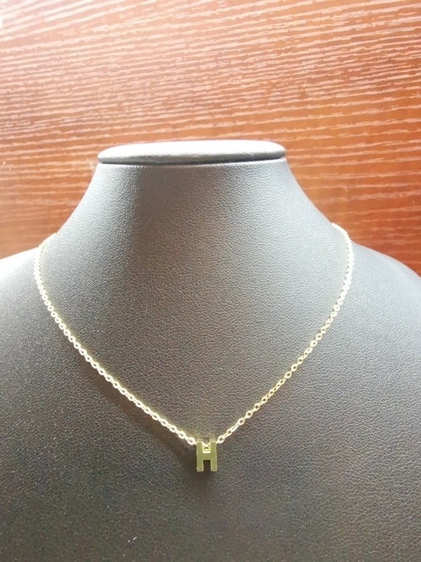 Minimalist Letter Stainless Steel Carving Necklace