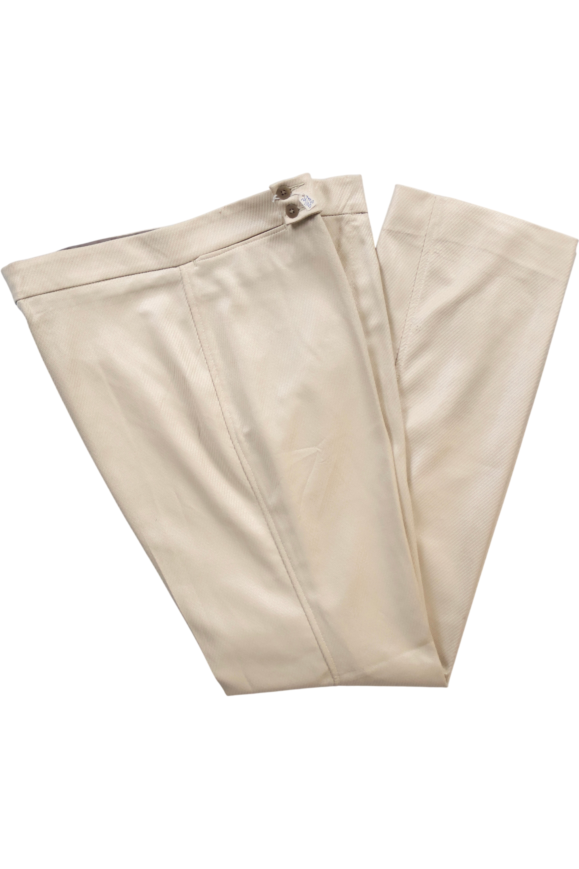 1970s Beige Straight Leg Trousers