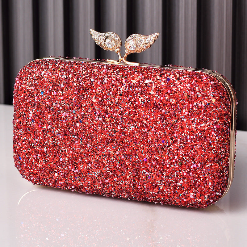 Beaded Sequined Resin Evening Clutch