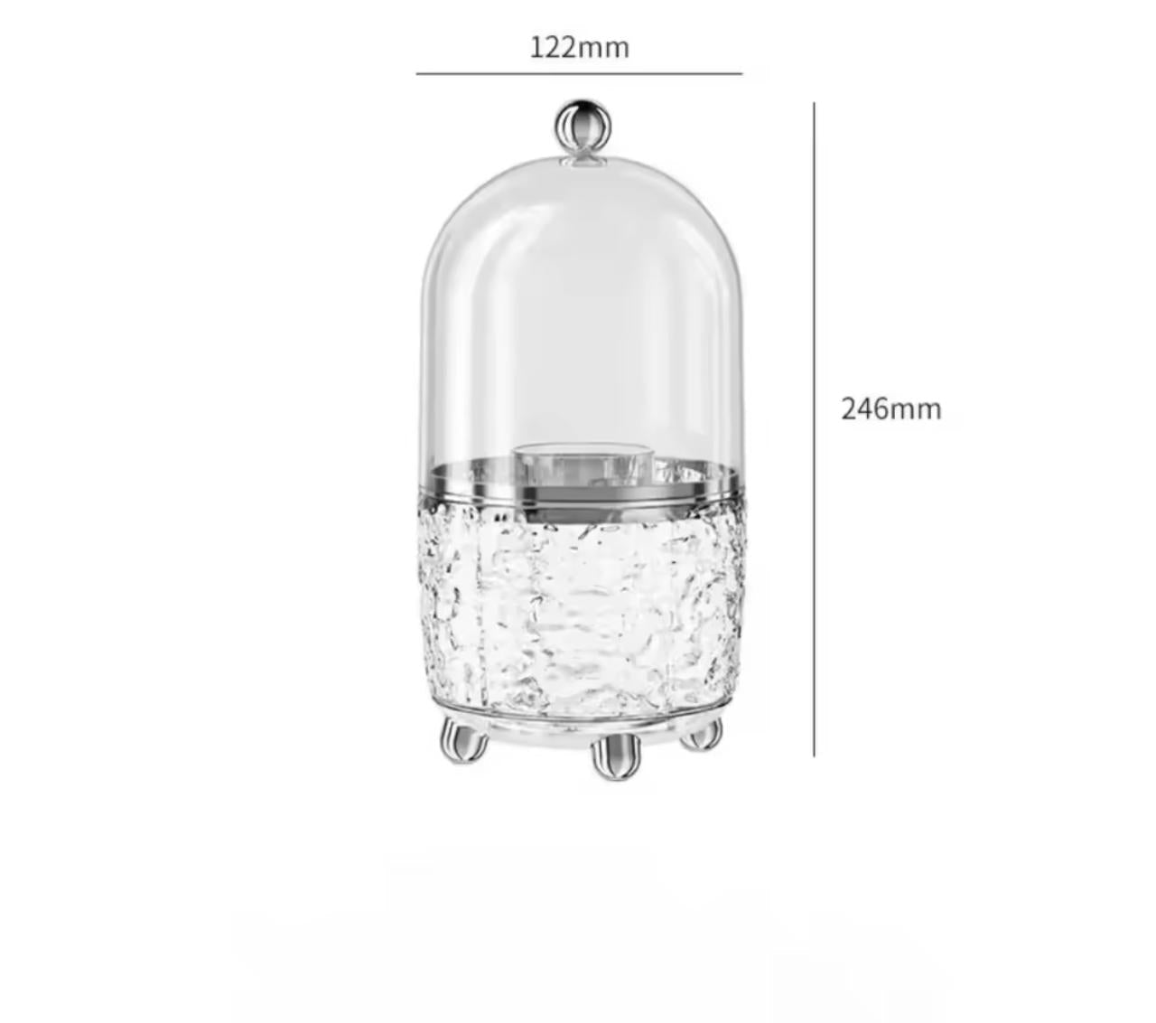 360 degrees Rotating Acrylic Makeup Brush Holder With 6 Slots