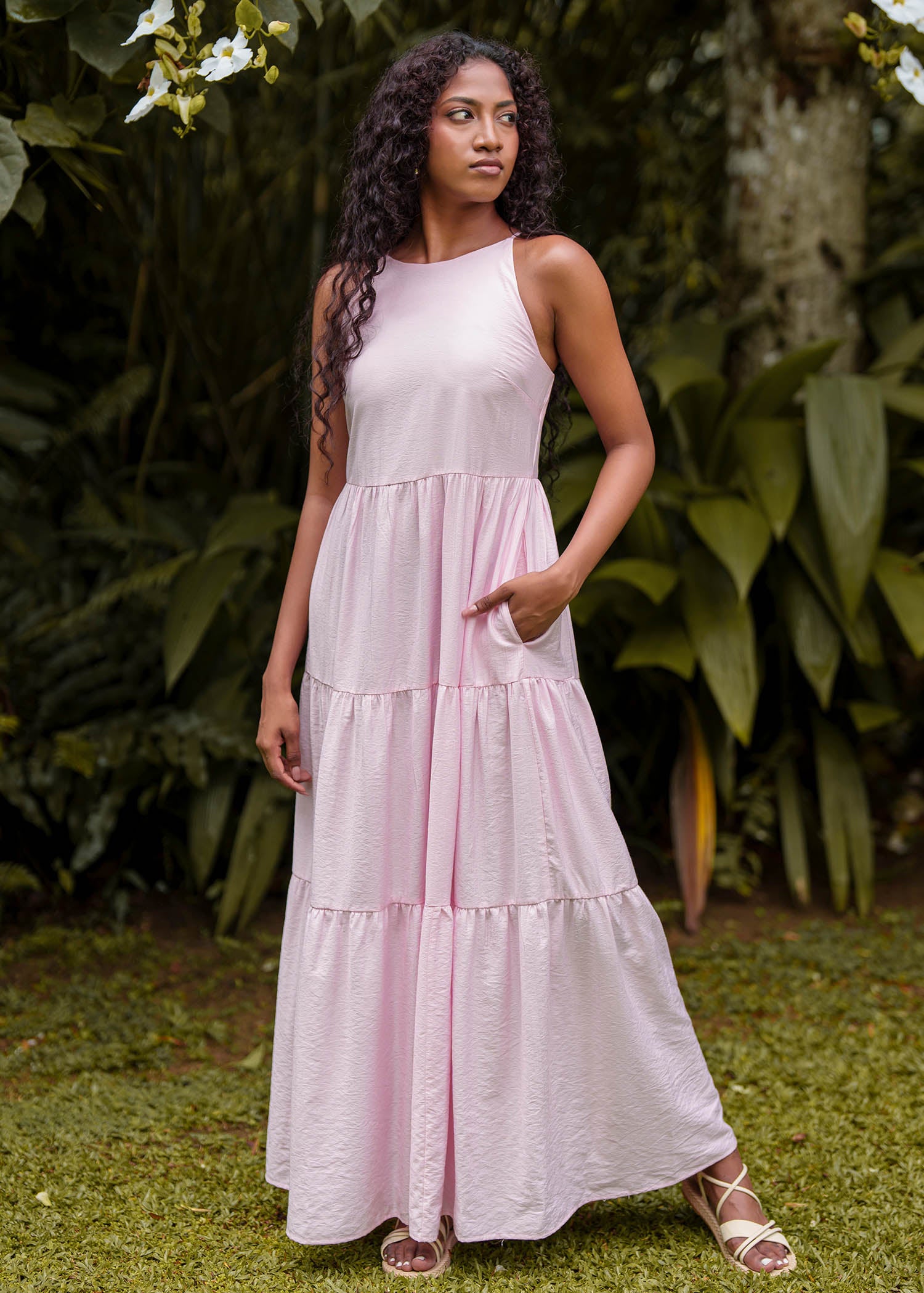 Tiered Panel Maxi Dress