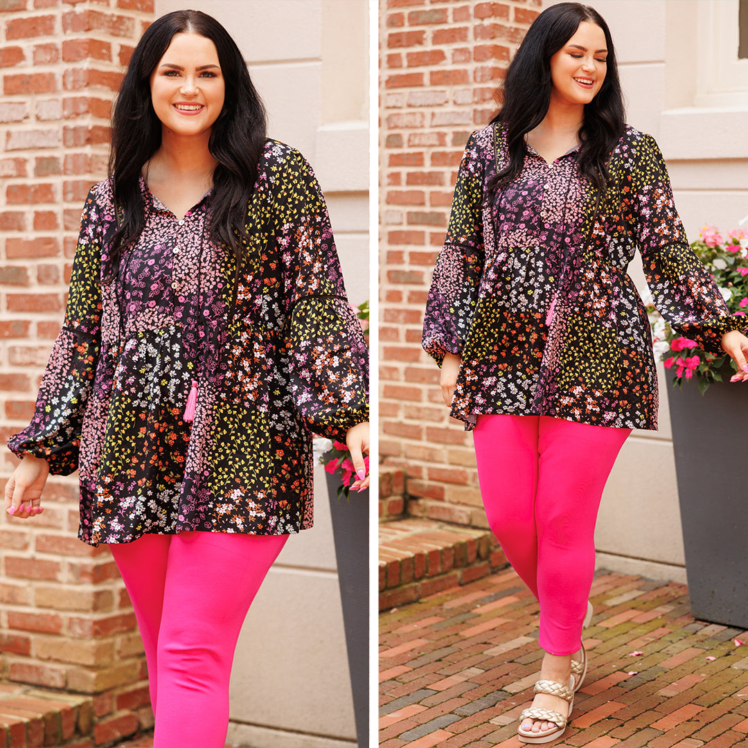 Dazzling Lights Top. Black