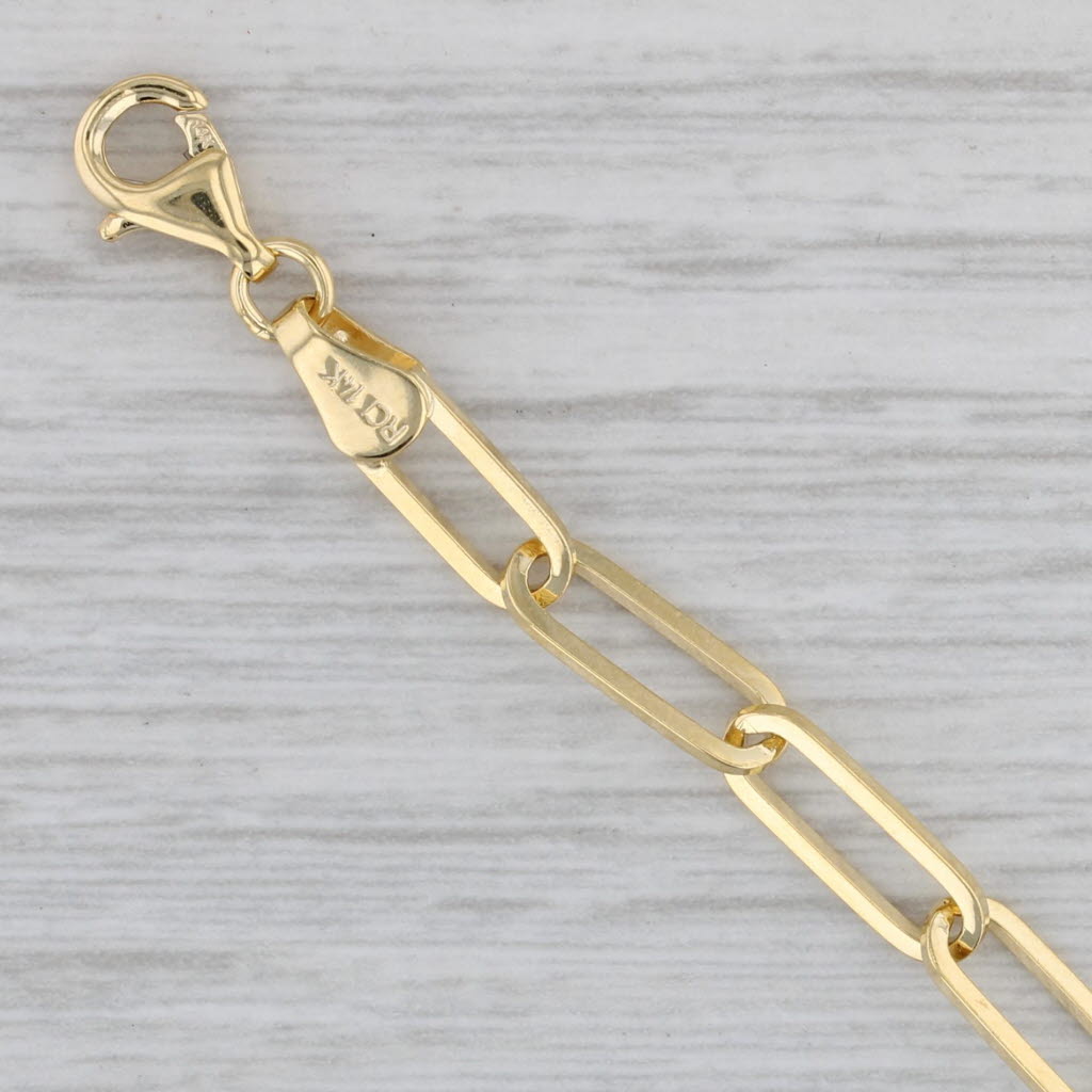 New Paperclip Chain Necklace 14k Yellow Gold 20 4.1mm